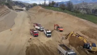 VIDEO Cristian Pistol: Mobilizare record pe șantierul secțiunii Cornetu-Tigveni a autostrăzii Sibiu-Pitești