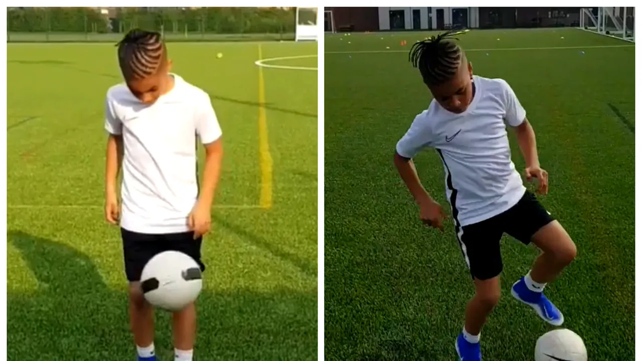 VIDEO Urmaşul lui Ronaldo: La 11 ani, Ramell Carter joacă la Tottenham, dar este şi model, actor şi influencer