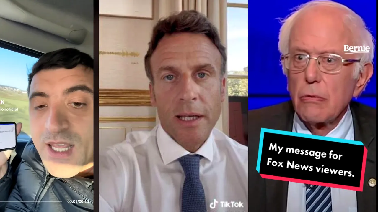 Politicieni cu TikTok: George Simion, Bernie Sanders şi Emmanuel Macron
