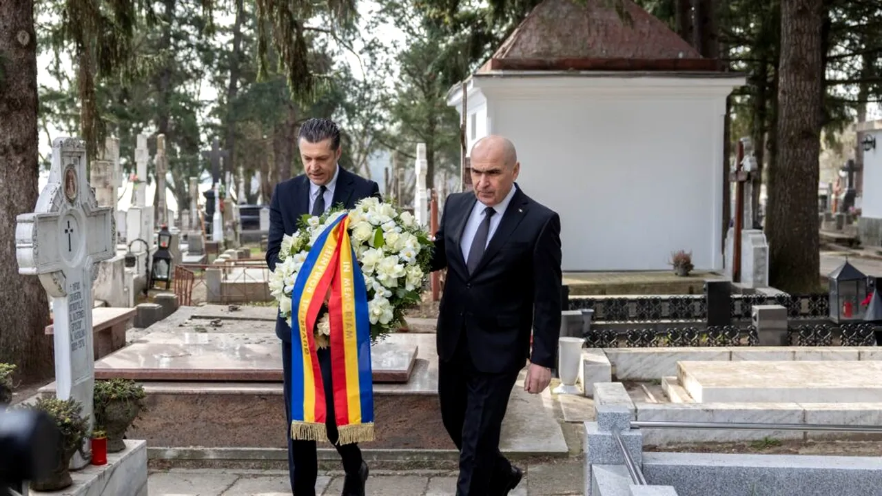 108 ani de la Unirea Basarabiei cu România. Bolojan a depus coroane de flori la Mănăstirea Cernica