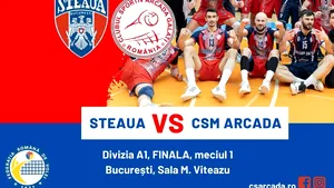 Arcada Galaţi s-a impus în primul meci al finalei campionatului naţional de volei masculin