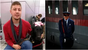 Tânăr nevăzător, umilit de un controlor CFR: I-a fost interzis să-şi ocupe locul la cuşetă pentru că era însoţit de câinele ghid 