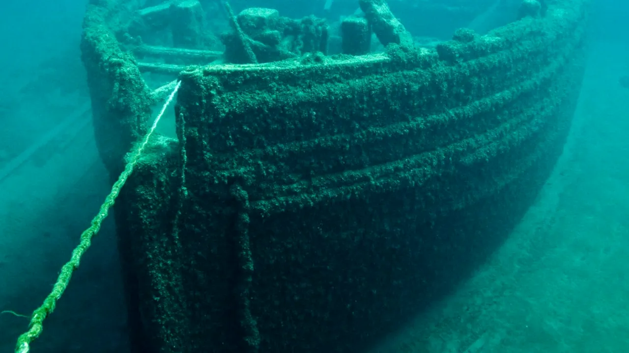 Epava bine conservată a unei nave foarte vechi, descoperită pe fundul unui lac din Norvegia