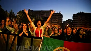 EURO 2012 - Euforie la Lisabona după calificarea Portugaliei în semifinalele
