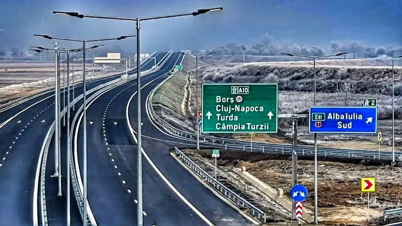 Asfaltul surpat pe autostrada A10 Sebeș-Turda: Constructorul își asumă repararea porțiunii și suportarea costurilor / Traficul va fi deviat