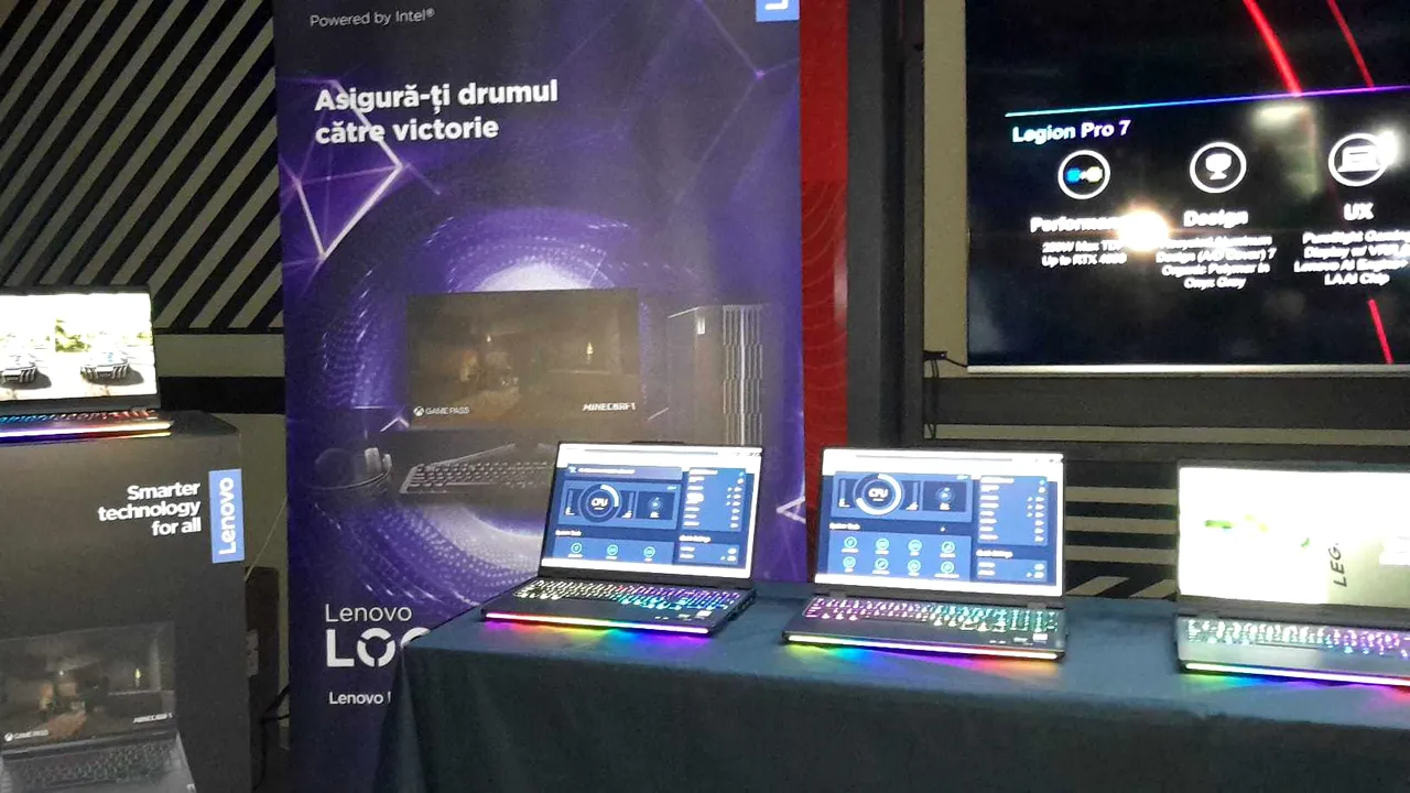 Cu laptopurile LENOVO, jocurile devin realitate - iluminare RGB, procesoare i9, plăci video RTX 4090, plus o surpriză 
