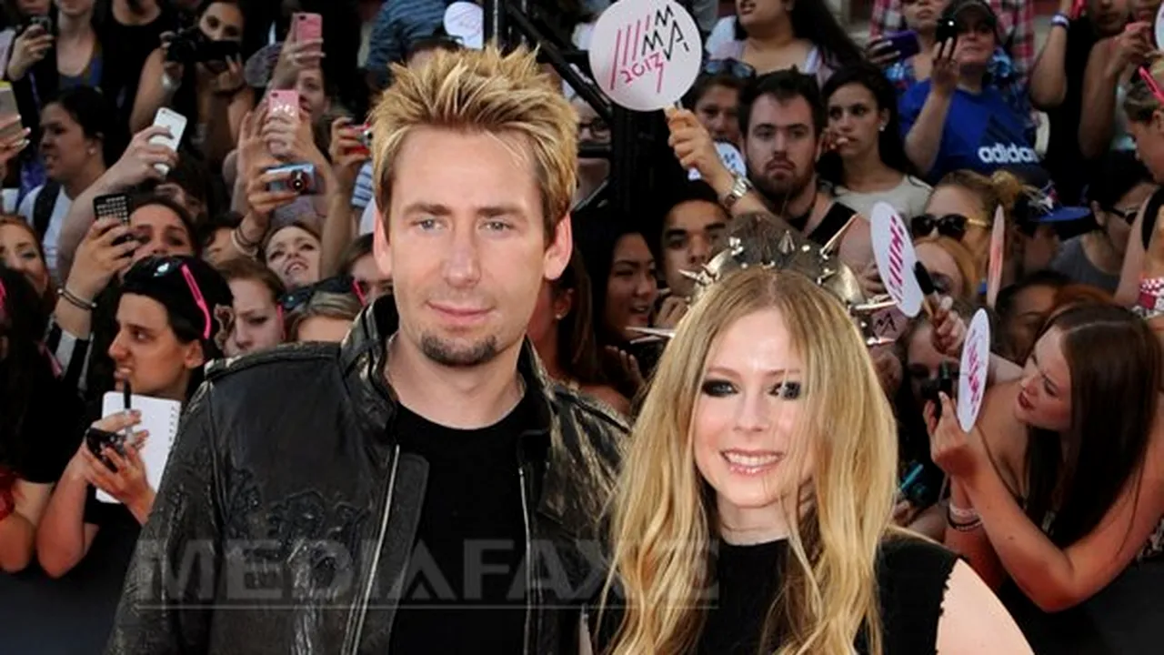 Cântăreaţa Avril Lavigne s-a despărţit de soţul ei, rockerul Chad Kroeger