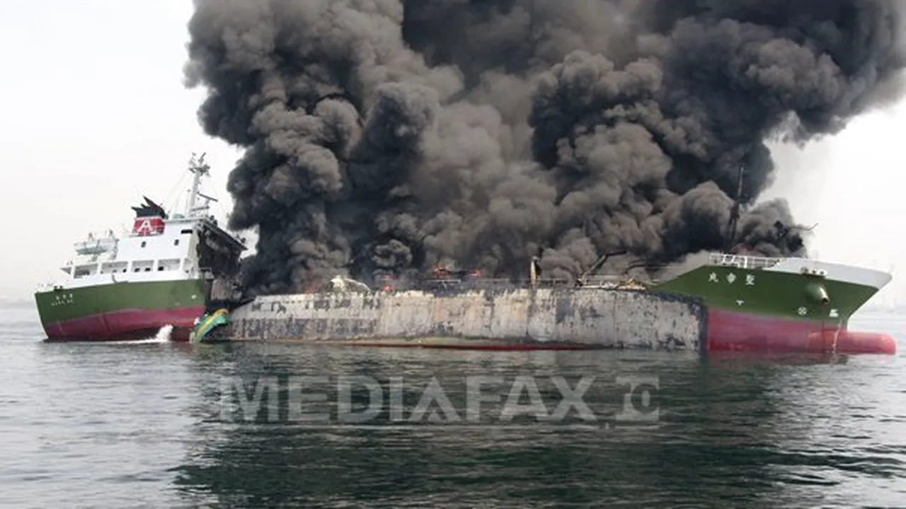 O explozie a avut loc la bordul unui petrolier care naviga în largul Japoniei