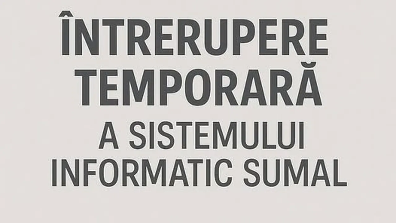 Probleme tehnice. Aplicația SUMAL nu funcționează