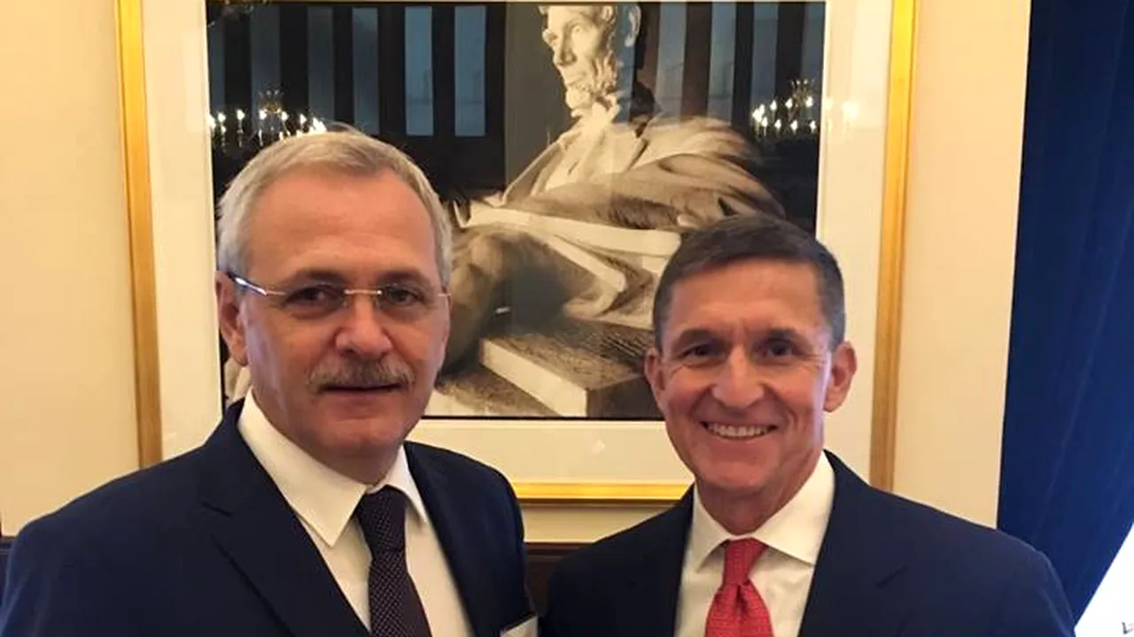 Liviu Dragnea, fotografie cu viitorul consilier pentru securitate naţională în administraţia Trump