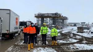 Lucrări avansate la un pasaj de pe centura oraşului Bucureşti