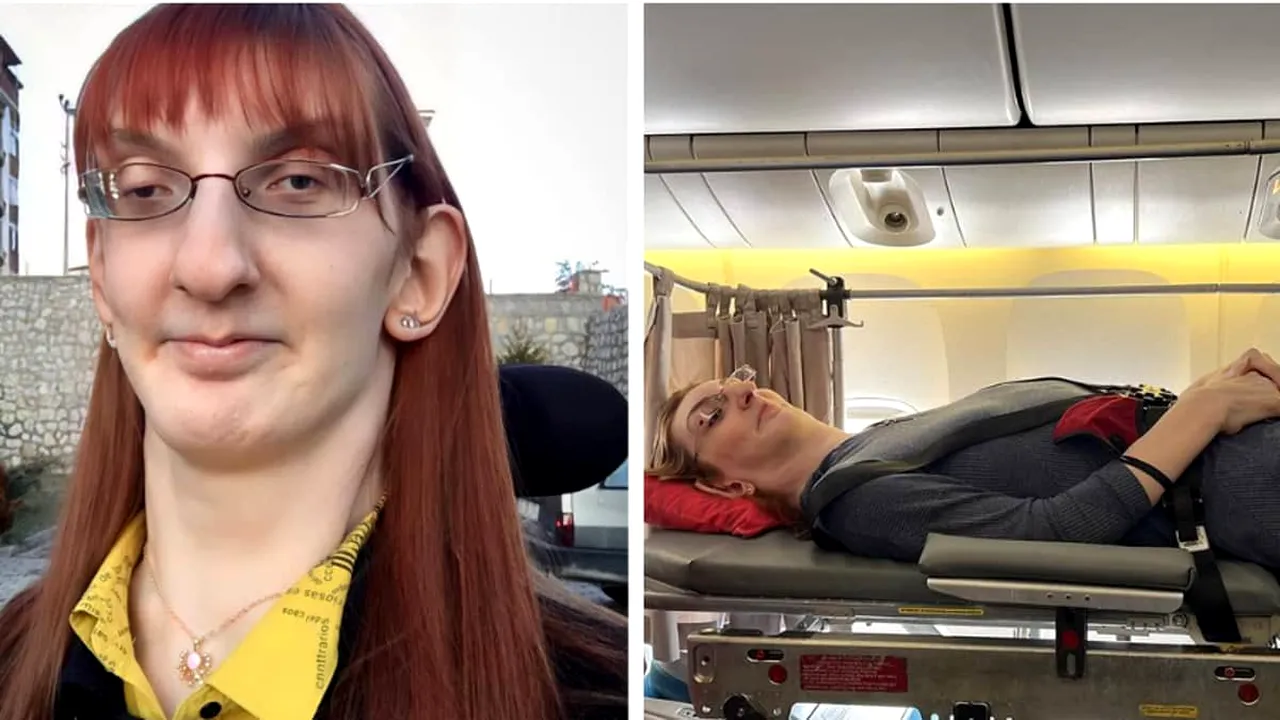 Cea mai înaltă femeie din lume a zburat cu avionul pentru prima dată în viaţa ei