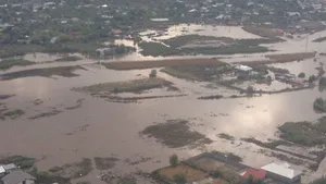 IMAGINI din elicopter cu zonele afectate de inundaţii în Galaţi - FOTO