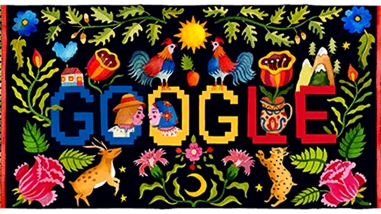 Ziua Naţională a României, sărbătorită de Google printr-un doodle special