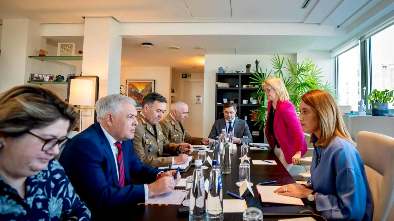 Întrevederea ministrului Angel Tîlvăr cu președinta Parlamentului European, Roberta Metsola