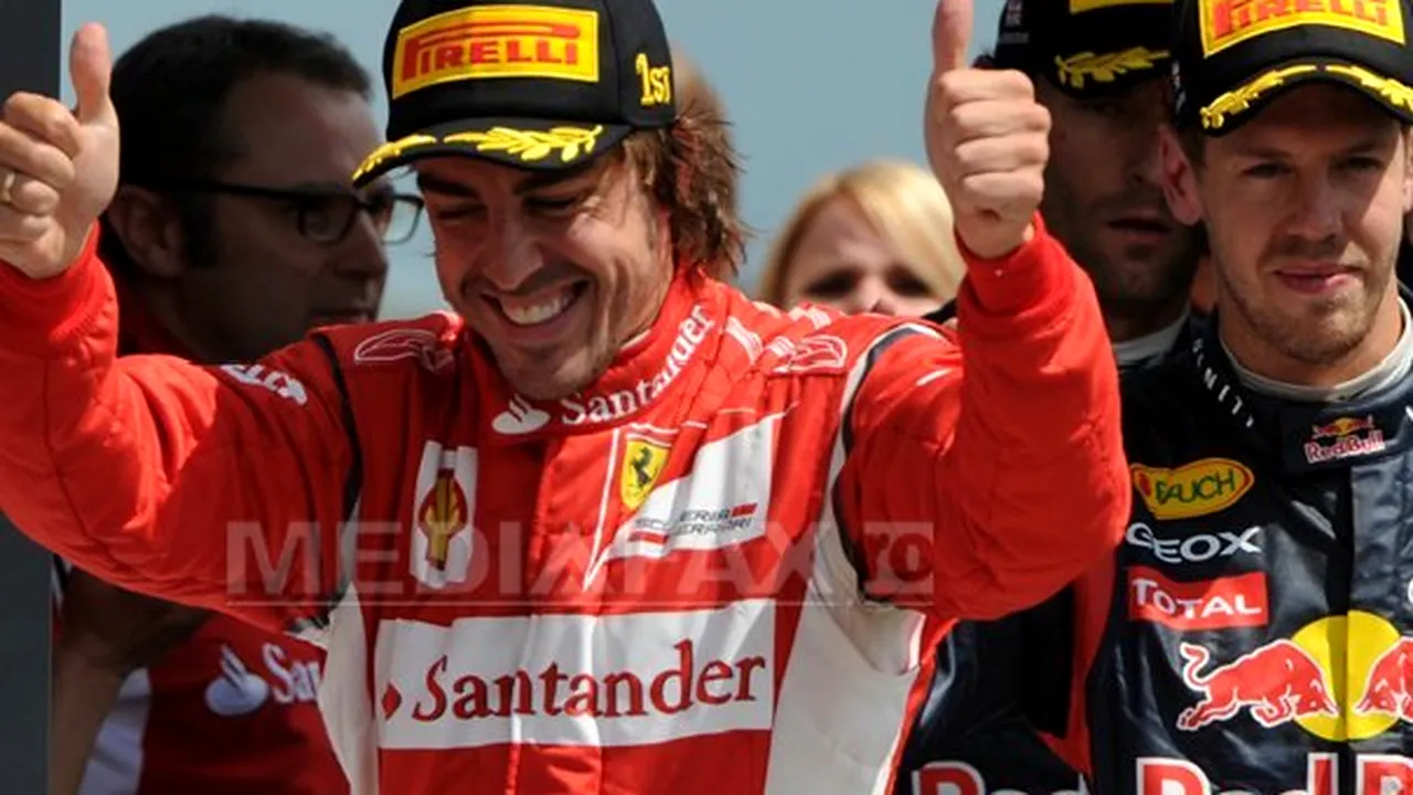 Fernando Alonso şi Ferrari se impun prima oară în acest sezon