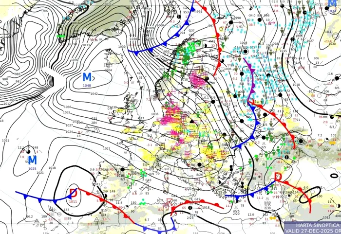 METEO Prognoză meteo de Revelion 2025–2026: ger puternic, vânt intens și ninsori în mai multe regiuni ale României