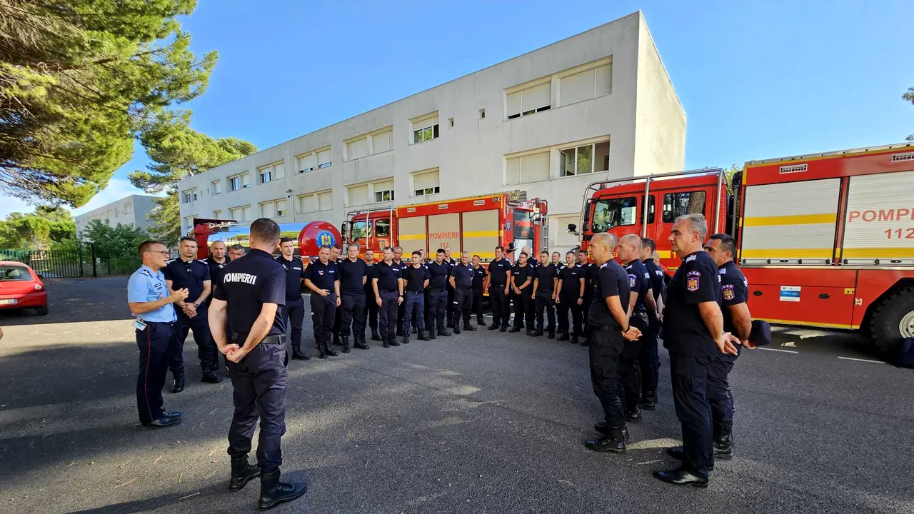 Modulul naţional de stins incendii de pădure, dislocat în Franţa, a fost operaţionalizat