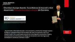 Chambers Europe Awards: Țuca Zbârcea & Asociații a fost desemnată cea mai bună firmă de avocatură din România