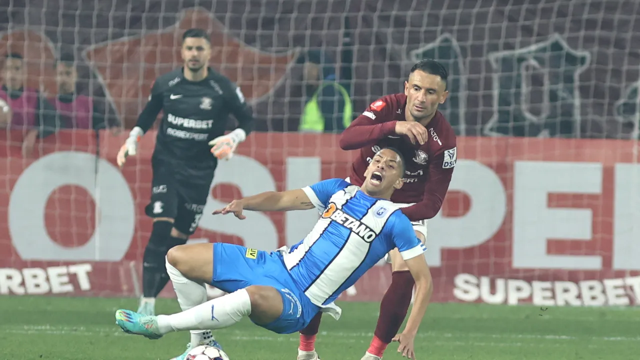 Superliga de fotbal: Rapid revine de la 0-2 şi obţine un punct în partida cu Univ. Craiova