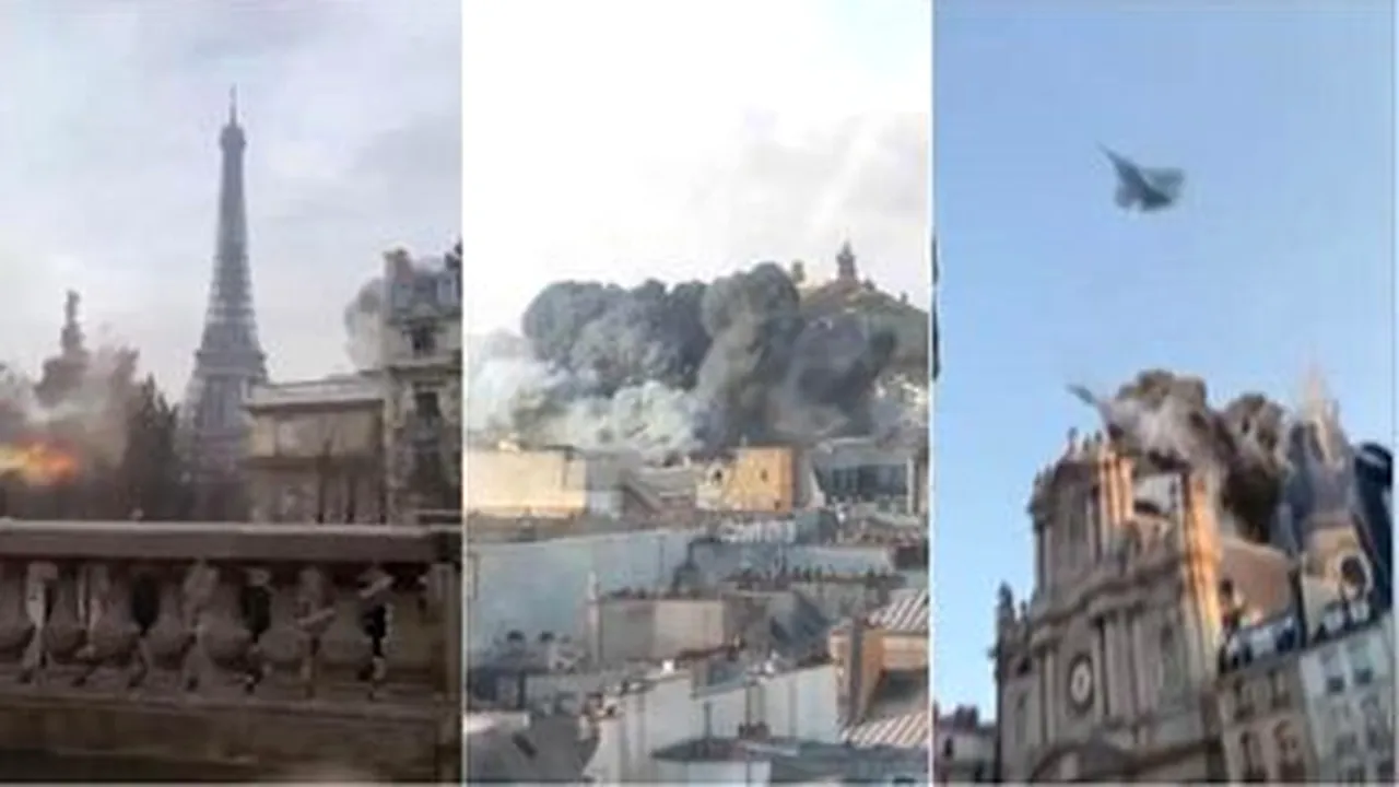 Parisul, bombardat de Putin. Video-şoc al propagandei ucrainene, pentru a obţine o zonă de excludere aeriană peste ţară