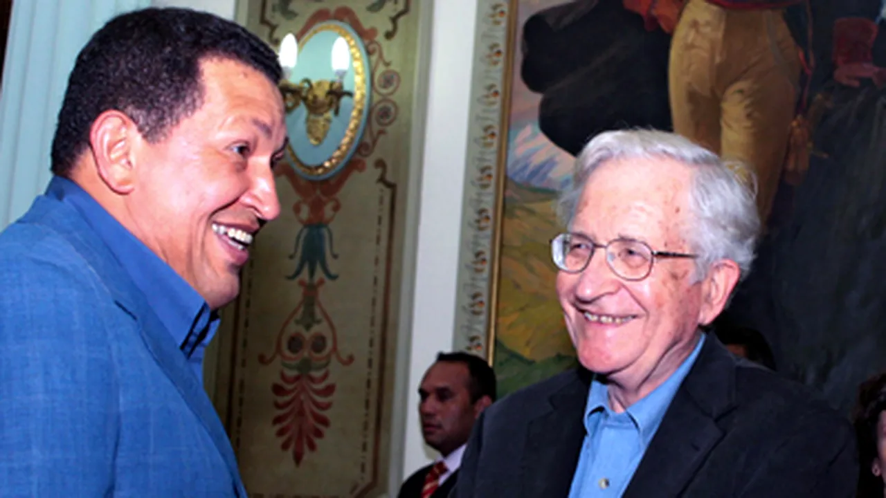 Noam Chomsky, în vizită la Hugo Chavez