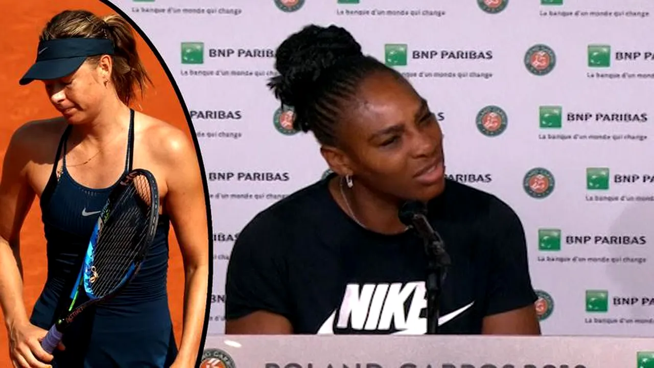 Retragerea Serenei Williams de la Roland Garros generează o teorie a conspiraţiei. S-a speriat americanca de rusoaica Maria Şarapova?