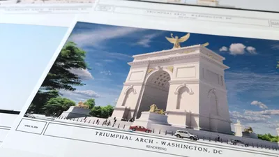 INEDIT Trump vrea un arc de triumf la Washington, de aproape trei ori mai înalt decât cel din București