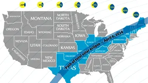 O eclipsă totală de soare traversează America de Nord luni, 8 aprilie