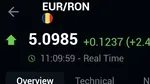 Euro a depăşit 5,05 lei pe interbancar