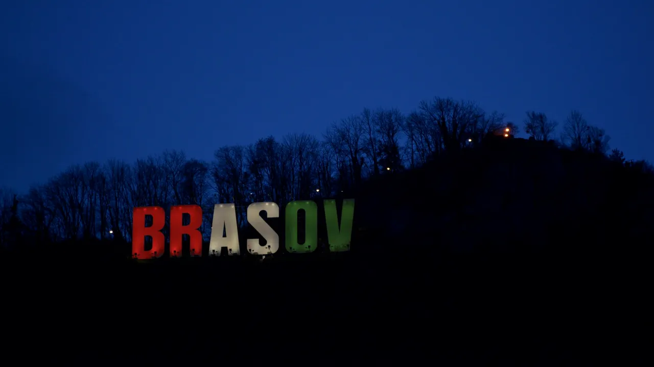 Braşov. Literele de pe Tâmpa vor fi iluminate astăzi în culorile drapelului Ungariei