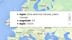 Cutremur de 3,9 grade în Vrancea