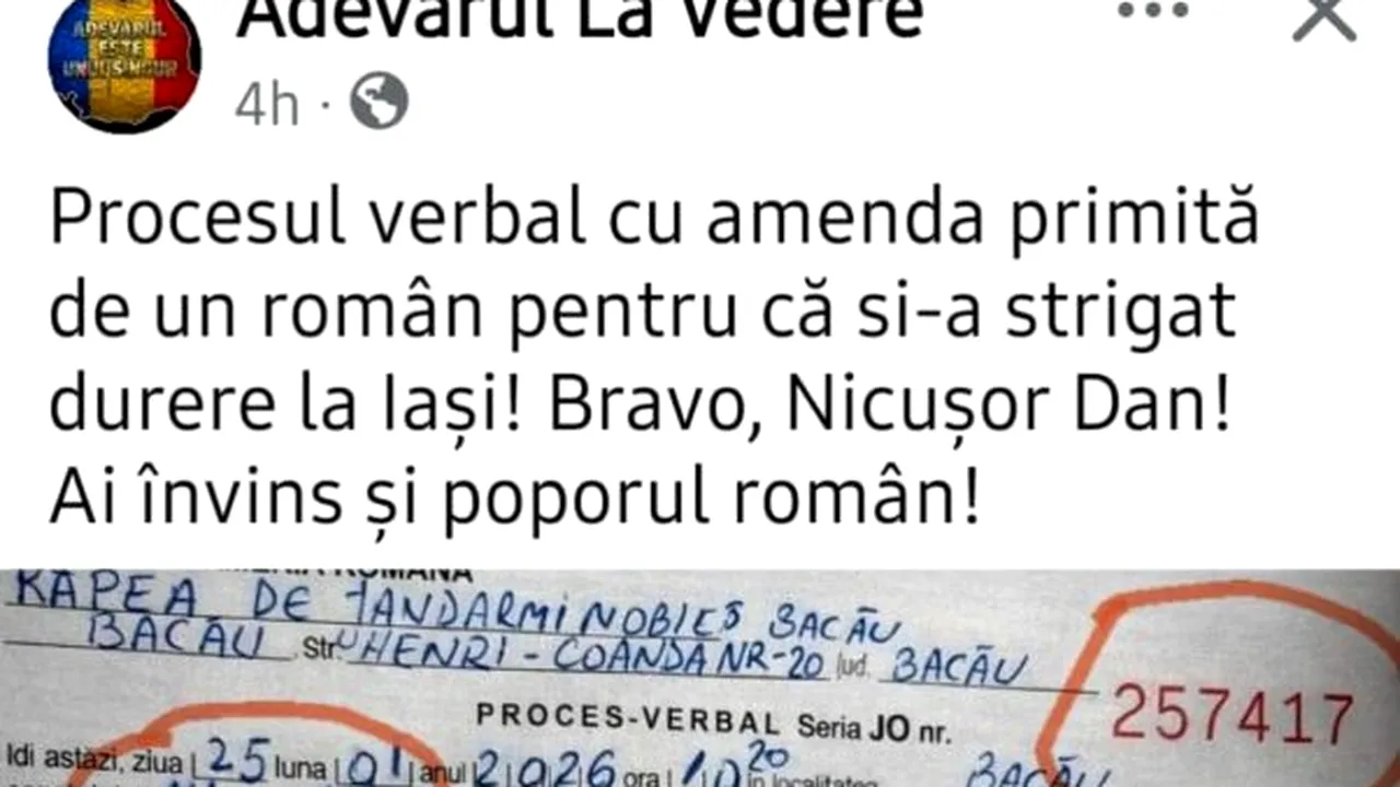 Fals proces-verbal al Jandarmeriei distribuit în on-line, însoțit de comentarii politice