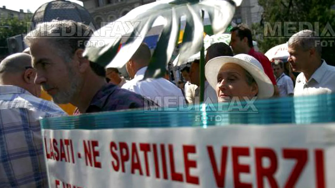 Peste trei sute de persoane la protestul în cazul Bordei, la care participă şi Ion Iliescu
