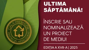 Ultima săptămână de înscrieri la  Gala Premiilor pentru un Mediu Curat
