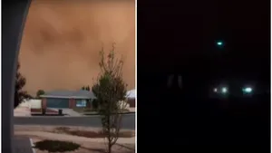 Noapte în miezul zilei. Momentul în care o uriaşă FURTUNĂ de praf înghite un întreg oraş | VIDEO