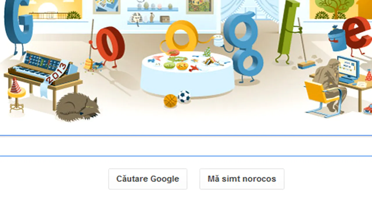 Noul logo Google - imaginea de după petrecerea de Revelion