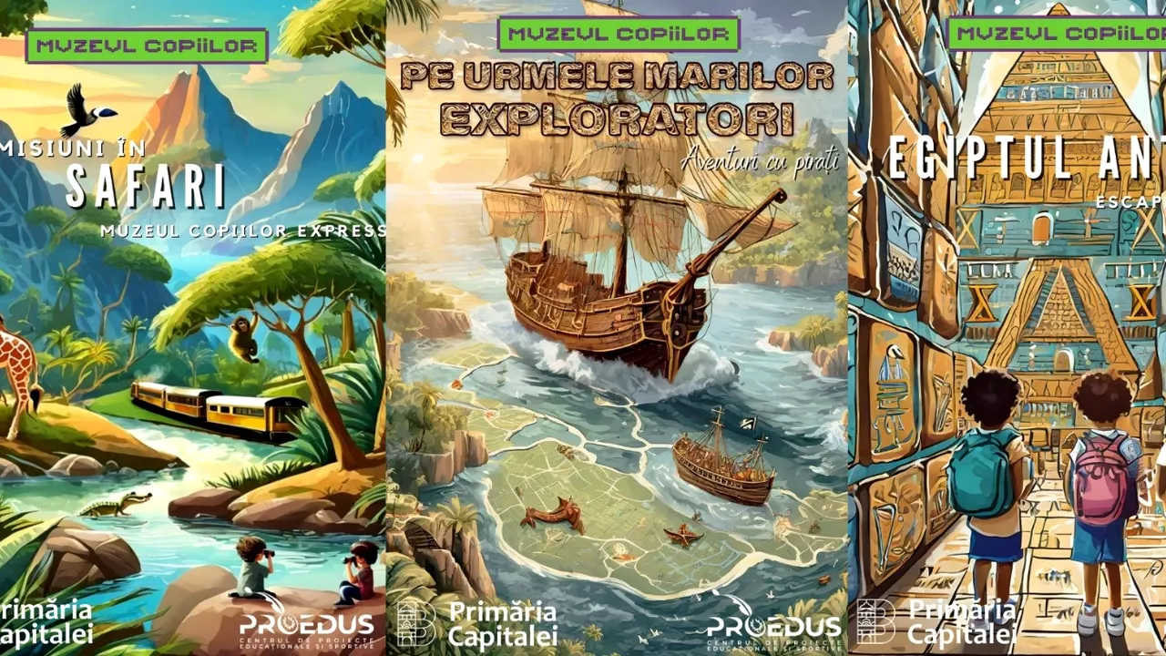 Aventuri cu piraţi, misiuni în safari şi un escape room cu Egiptul antic, la Muzeul Copiilor