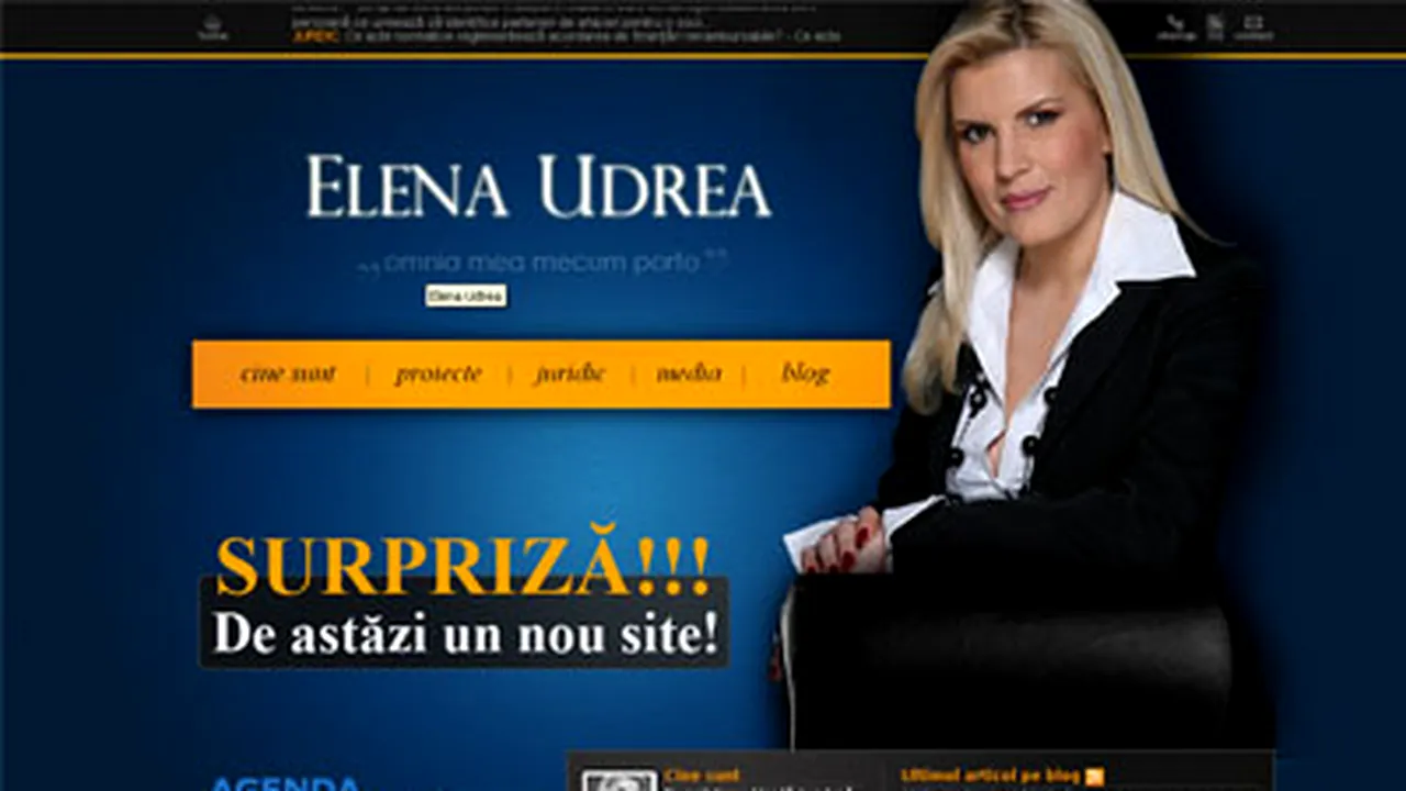 Udrea pe blogul relansat: Sunt o femeie normală, cu o viaţă obişnuită