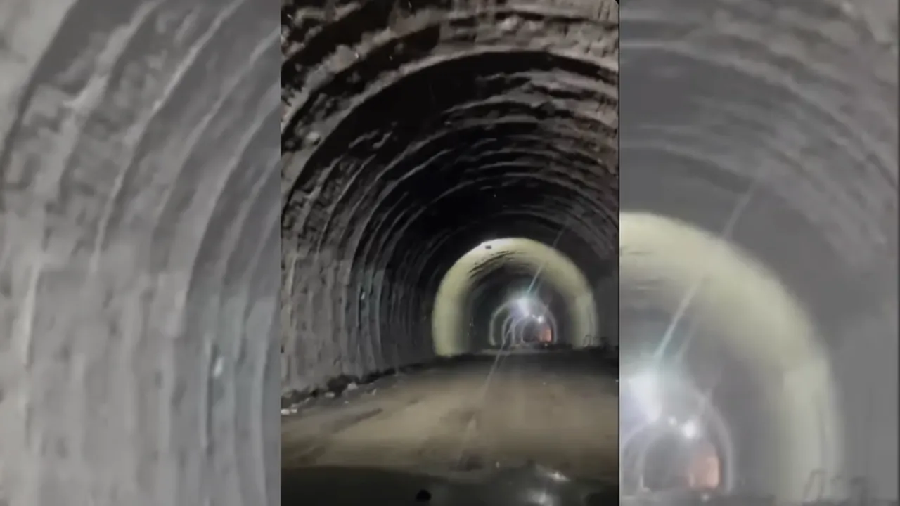 Prima traversare cu mașina prin noul tunel de pe A1 Sibiu - Pitești. Imagini din Tunelul Robești