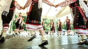 Secretara, contabilul şi poliţistul dintr-o comună băcăuană, printre membrii unui ansamblu folcloric