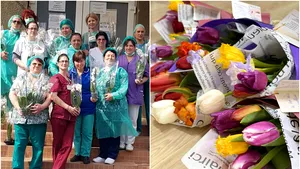Felicitări şi flori pentru medicii şi farmaciştii din Prahova, din partea unei tinere antreprenoare. „Îşi riscă viaţa pentru noi”