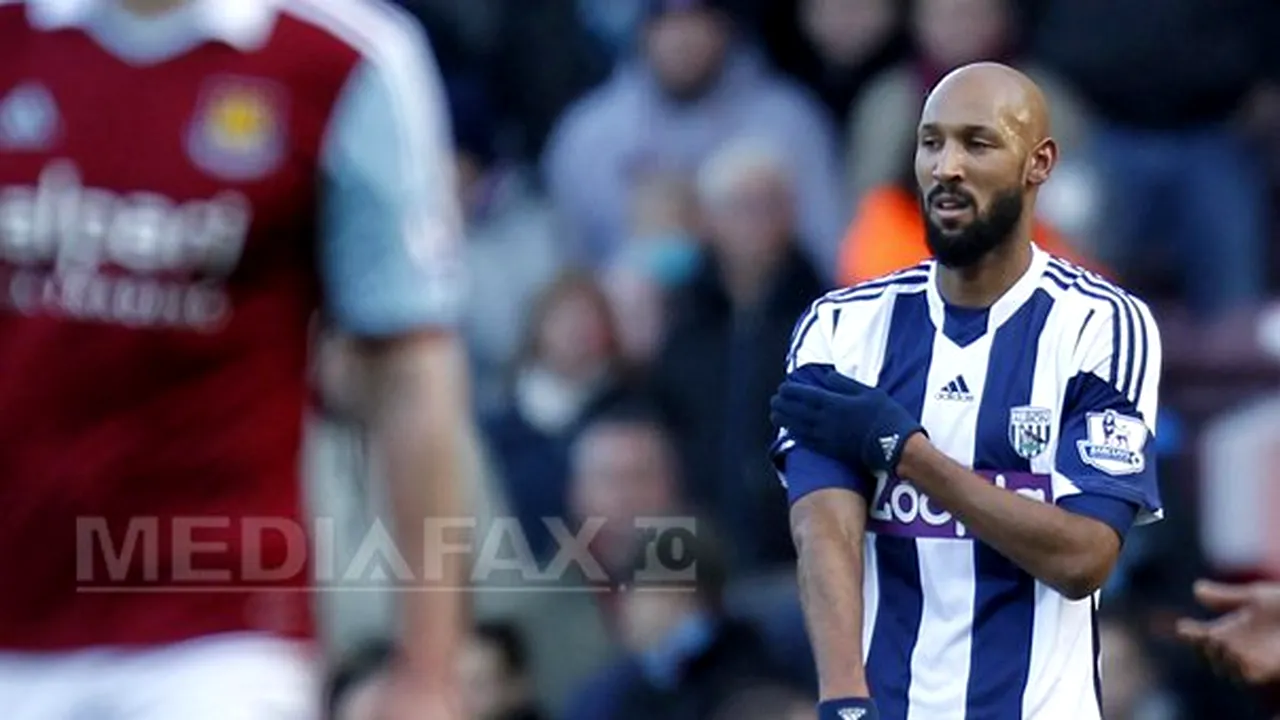 Nicolas Anelka, suspendat cinci meciuri şi amendat pentru gestul de la partida cu West Ham