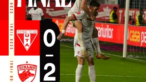 Superliga de fotbal: Dinamo învinge UTA în deplasare în ultimul meci din sezonul regular