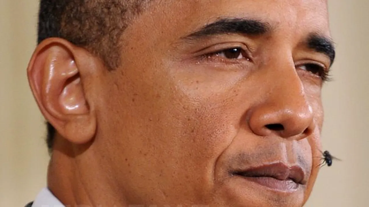 Barack Obama, deranjat de o muscă în timpul unui discurs - VIDEO, FOTO
