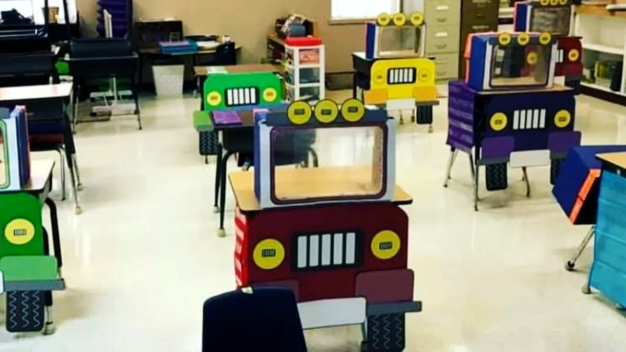 Tractoarele au invadat sala de clasă. Ideea inedită a unei educatoare din Texas a devenit virală pe Facebook