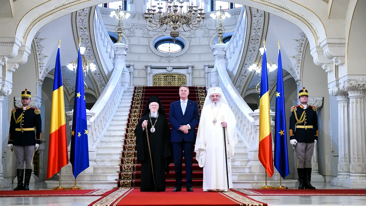 Klaus Iohannis i-a primit, la Cotroceni, pe Patriarhii Bartolomeu şi Daniel