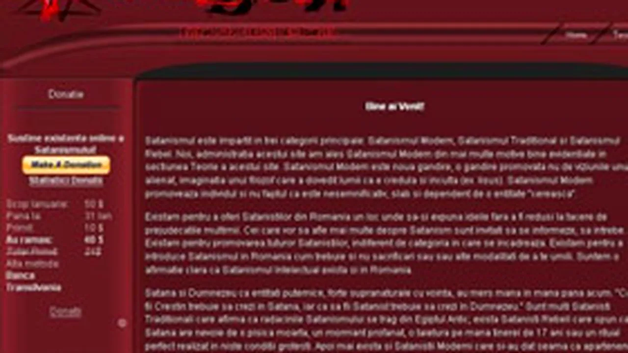 Gândul: Sataniştii au părăsit cimitirele şi s-au mutat pe net