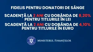 Titluri de stat FIDELIS: Dobânzi neimpozabile până la 8,20% pentru donatorii de sânge. Când se poate investi