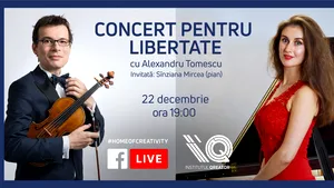 „Concert pentru libertate”, un festin muzical oferit de Alexandru Tomescu şi Sînziana Mircea, se transmite live astăzi, pe pagina de Facebook Qreator by IQOS